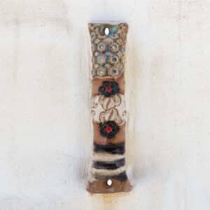 Ceramic Mezuzah Case 'Floral'