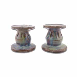 פמוטים לשבת מקרמיקה - 'מרבל'