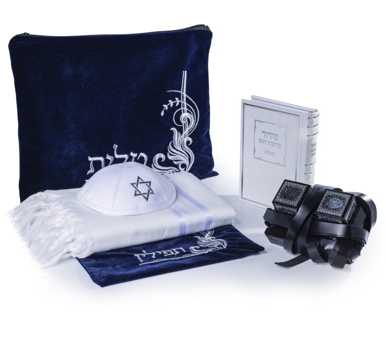 סט תפילין וטלית - דגם "שיבולים"