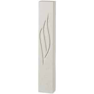 Mezuzah Case Resembling Marble Stone in Stone Color with Fine Texture - Suitable for Any Scroll up to 12 cm