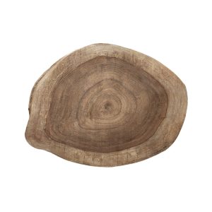 Tray for Shabbat Challahs Made of Sissoo Wood in a Natural Shape