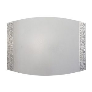 White Porcelain Shabbat Challah Tray Decorated with a Metal Insert