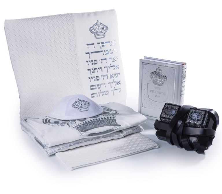 סט תפילין וטלית – דגם "כתר מלוכה"