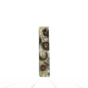 Epoxy and Olive Wood Mezuzah Case Handmade - 'Genesis Capsule' 14 cm